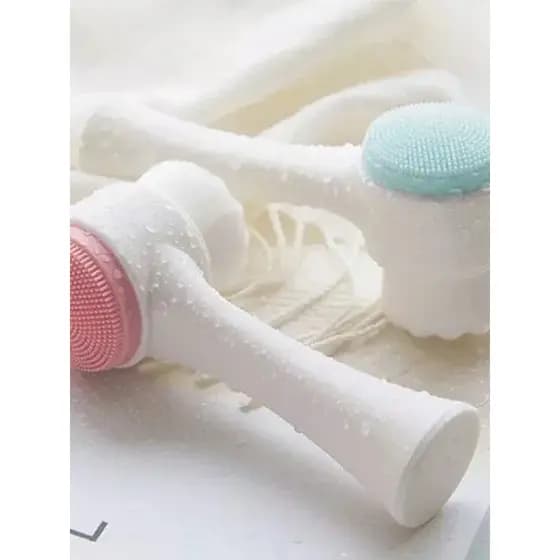 Escova de lavagem facial, cabelo macio, limpador facial, dupla face, escova de limpeza, Manual, poros faciais, limpeza p