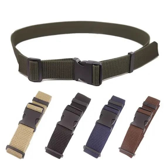 Cinto de fivela de náilon masculino não-Metal fivela de plástico calças cinto estudante ao ar livre treinamento militar