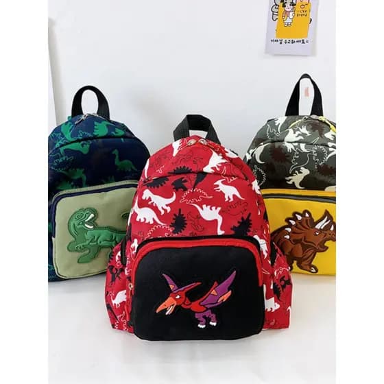 Crianças dinossauro mochila jardim de infância meninos dos desenhos animados mochila bonito impresso mochila na moda leg