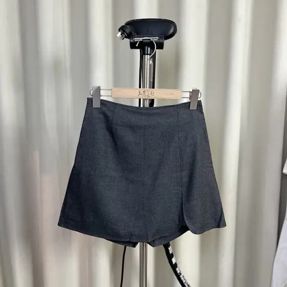 259 cintura alta Commuter Split elegante temperamento saia curta saia mais magro olhar na moda All-