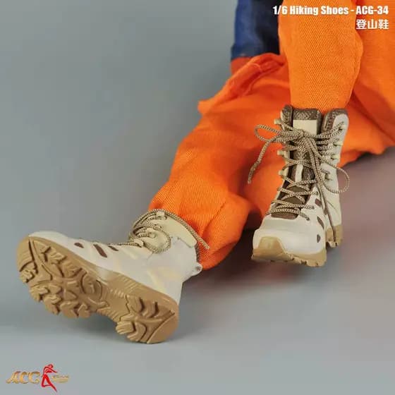1/6 soldado ACG-34 botas de caminhada Merlot botas de combate botas de caminhada modernas na moda rendas ocas