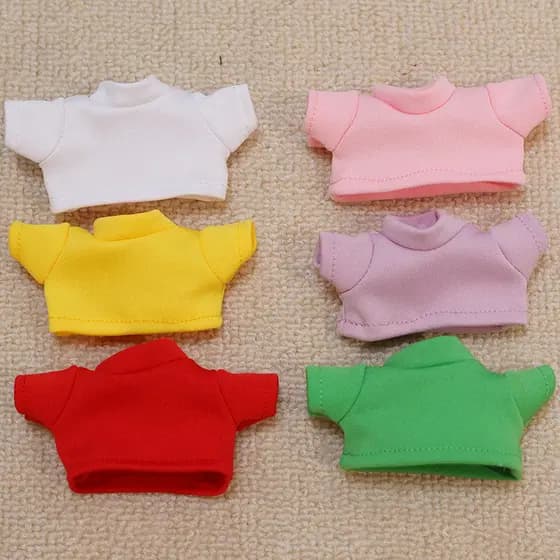 15cm lojista cão camiseta roupas pequenas algodão boneca acessórios malhas 10cm rosa rosa pingente roupas de bebê