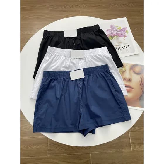X1 algodão exterior único puro Yuan 26 verão novo estilo senhoras Shorts praia meia calças cintura elástica Casual calça