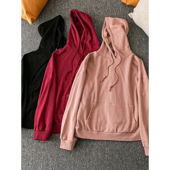 Primavera outono comércio exterior versão coreana novo estilo All-Match simples moda Casual com capuz de manga comprida