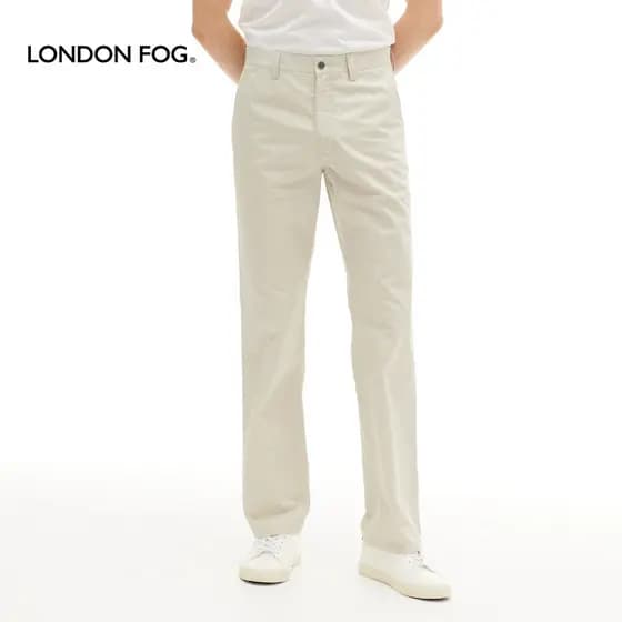 LONDRES FOG/LONDON FOG Masculino Verão Fino Cintura Média Alta Solta Calças Retas Calças Casuais de Negócios Calças Comp