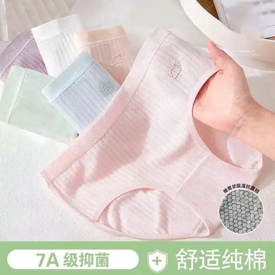 Roupa interior descartável feminina antibacteriana sem costura menina estilo doce roupa interior estudante estéril viage