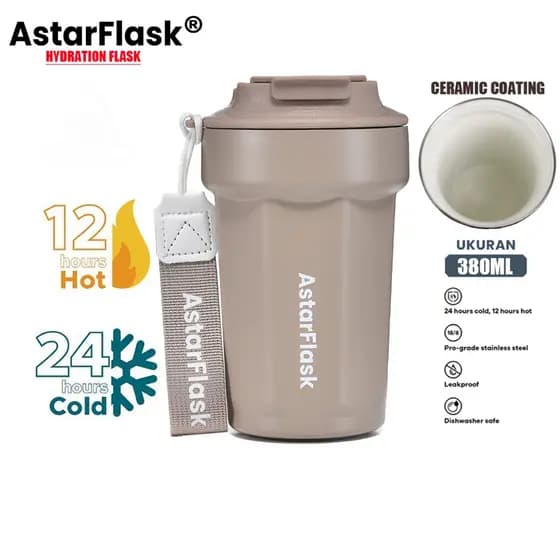 AstarFlask Inox Cafe Térmica 380ML Térmica Garrafa Copos e Canecas garrafa térmica de água infantil