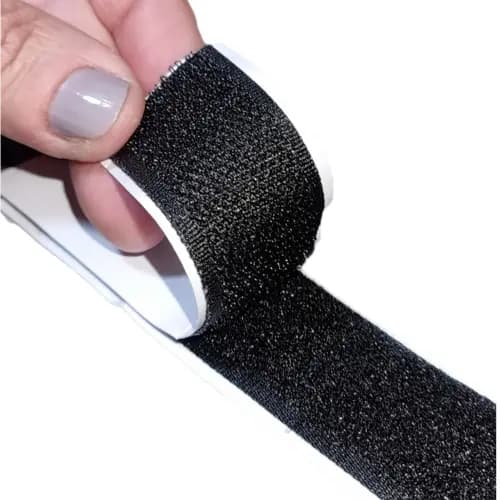 Velcro Adesivo 16mm Preto 1m a 5m Fita Dupla Face Fixar Espelho Quadro Tapete Sem Furo Parede