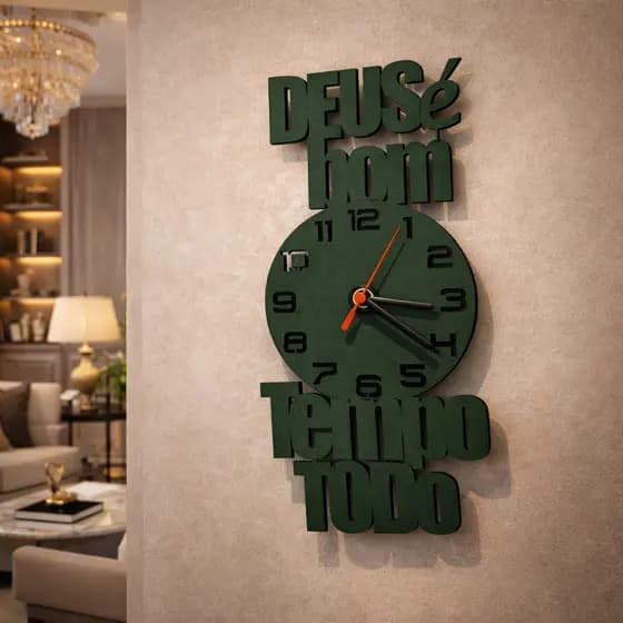Relógio de Parede Religioso Estilo Moderno para Decoração