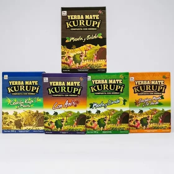 Erva Mate Tererê Kurupi 5 Sabores Diferentes De 500g