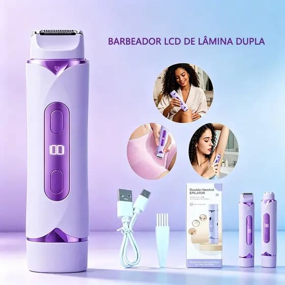 Maquininha Depilador Elétrico Feminino Navalha 2 Em 1,Recarregável,Depilação indolor