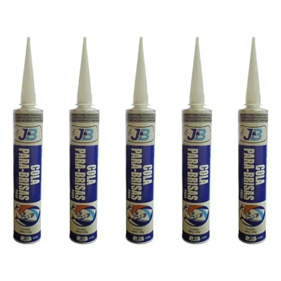 Kit 5 Cola Adesivo Parabrisa Vidros Pu55 Tubo Jb 430g