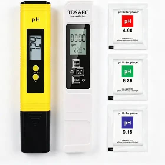 Medidor de Ec Tds Temperatura Condutivimetro+Medidor de Ph Digital PhMetro Calibração Automática