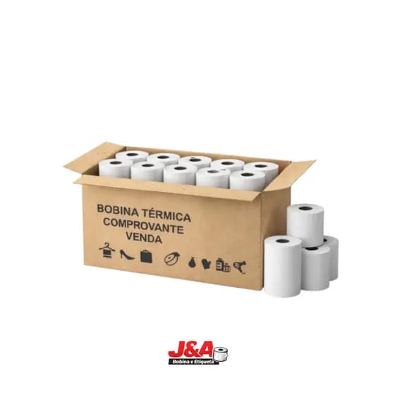 Bobina Térmica 80x30 Rolo 44g 30 Un Papel Branco Oji P/ Cupom Fiscal, Pdv, Impressora Térmica