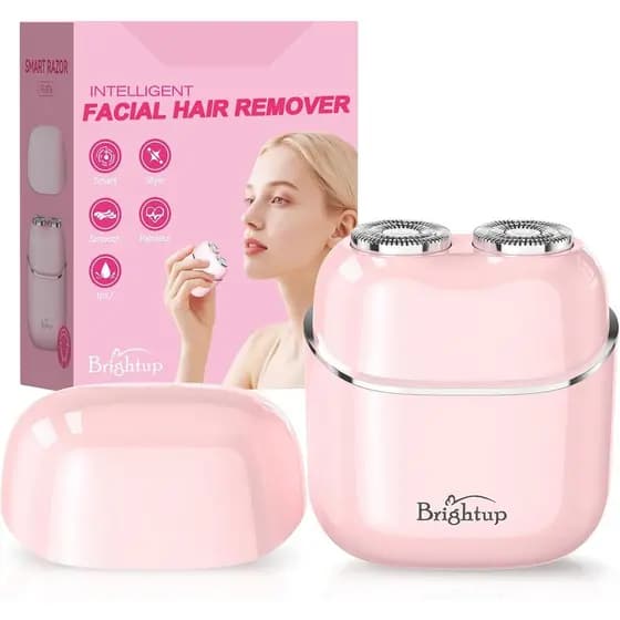 Removedor de Pelos Faciais Brightup Mini para Mulheres, Aparelho de Barbear/Razor Facial Indolor, à Prova d'Água IPX7, R