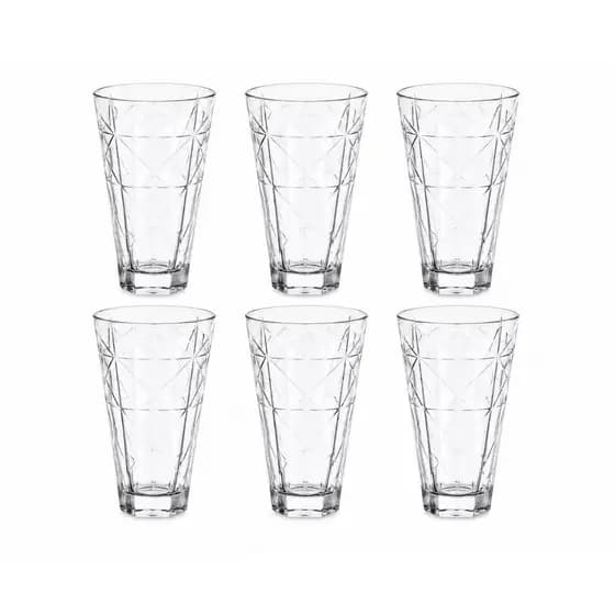 Jogo de 6 Copos 420ml DUMIAT – Elegância e Versatilidade para o Dia a Dia