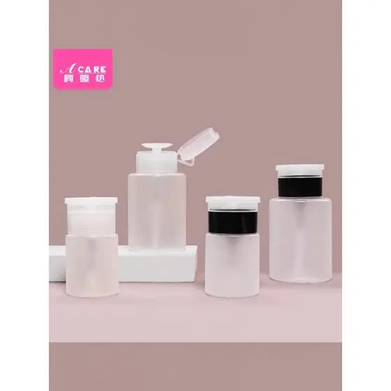 Sub-engarrafamento/imprensa B1pq801-removedor de unhas garrafa vazia tipo imprensa removedor de maquiagem loção Manicure