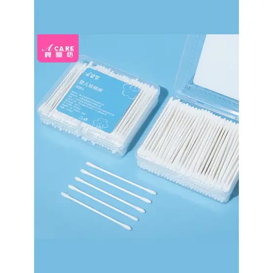 Cotonetes de algodão/bebê A1pq801-carretel de papel cotonetes infantis bebê carretel fino cotonetes de algodão de ponta
