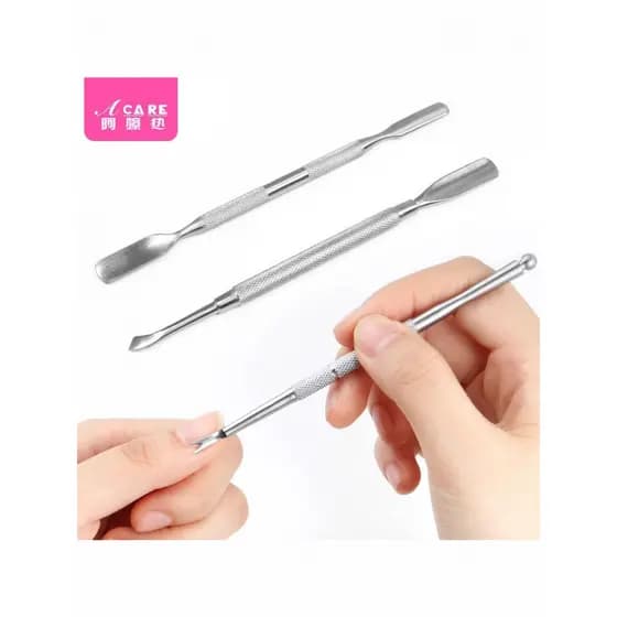 Garfo de pele morta D1pq801-Aço inoxidável portátil prego esfoliante pá de pele morta manicure borda manicure manicure m