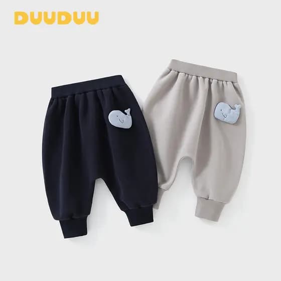 DUUUDUU calças infantis 2026 estilo primavera bebê PP calças bebê grande bunda calças exterior usar calças esportivas me