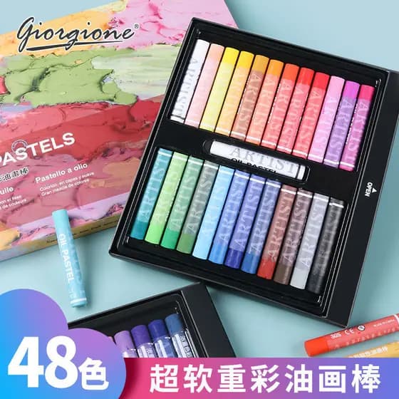 Giorgione óleo Pastel conjunto macio cor pesada Super macio lápis Macaron cor arte dedicada ferramenta de ponta macia
