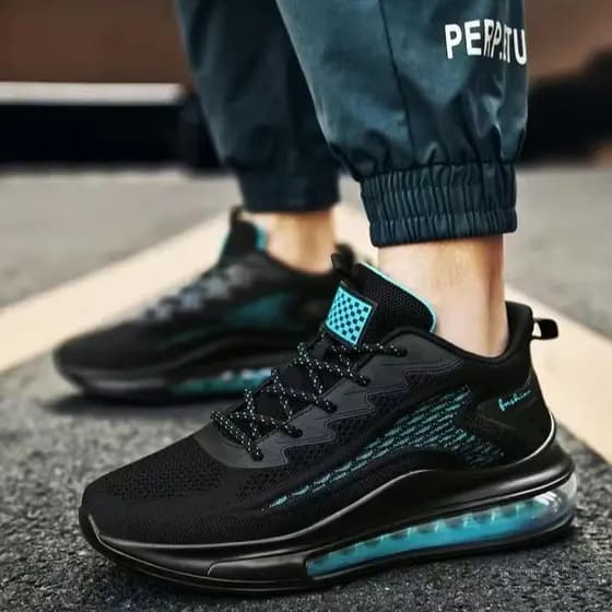 Moda Original sapatos esportivos masculinos de sola grossa aumentada almofada de ar de palma completa tênis de corrida r