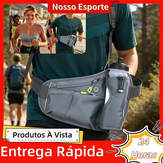 Pochete Esportiva Corrida Telefone Móvel Com Porta Garrafas De Água Para Caminhadas Ciclismo