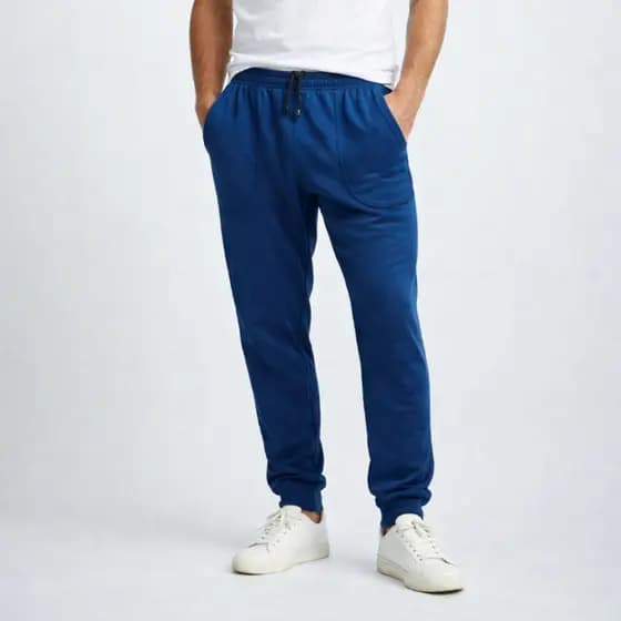 Calça esportiva masculina felpuda quentinha Inverno tipo moletom Cordão e Punho 171