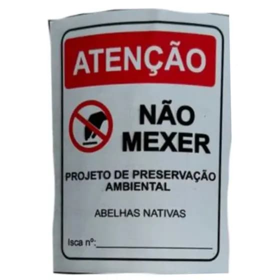 Adesivos para Isca de Abelha Sem Ferrão ASF Projeto de Preservação e Identificação de Colmeias