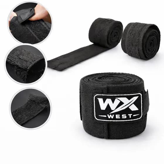 Bandagem de Algodão Atadura Faixa para Muay Thai Boxe