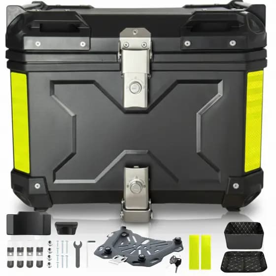 TOP CASE BAU BAULETO 45 LITROS MOTO UNIVERSAL 45L COM ENCOSTO ABS BIGTRAIL UNIVERSAL