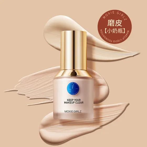 Mousse Girl Segurando Maquiagem Base Líquida Transparente Corretivo Nutritivo para a Pele Iluminador Não Tira Maquiagem