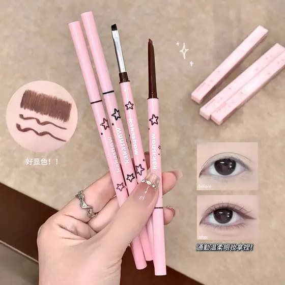 Vem com pincel para manchas!Caneta de Gel delineadora de ponta dupla Blade, sem manchas, à prova d'água, à prova de suor
