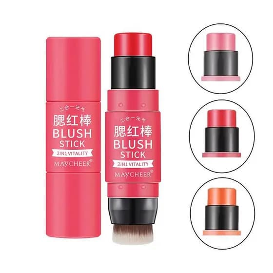 Messier creme pasta blush vara com escova sol pasta vermelha blush Rouge reparação vara hidratante blush creme feminino