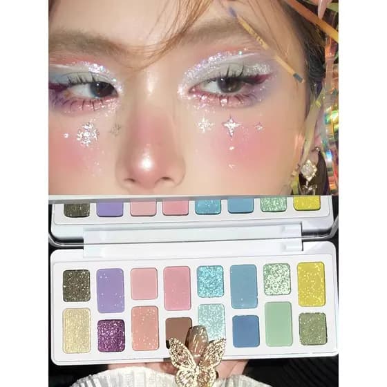 Dopamina paleta de sombras 2025 nova cor paleta de sombras multicolorido verde sombra azul roxo palco maquiagem carro-ch