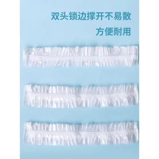 Touca de banho descartável para banho doméstico, touca de cabelo à prova d'água para cozinha, Anti-fumaça, espessada, Ex