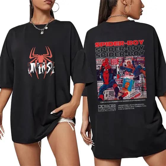 Spiderman Camisetas femininas da moda Camiseta Unissex de alta qualidade Camiseta Fitness Feminina