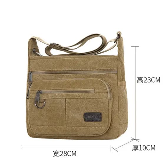 Bolsa masculina de lona bolsa de ombro mochila mensageiro saco Multi-compartimento saco de grande capacidade pequeno Sho