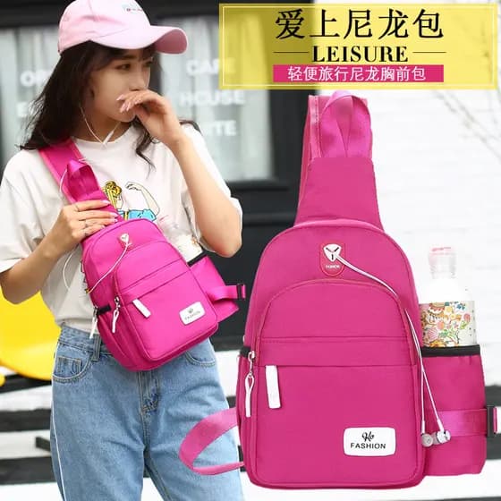 Novo estilo saco de peito pano mochila esportes ao ar livre Diagonal ciclismo saco peito viagem das mulheres dos homens