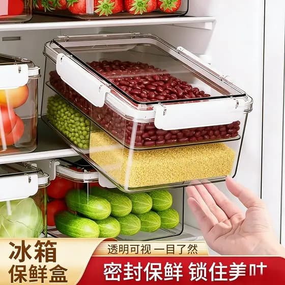Microondas de grande capacidade de qualidade alimentar Bento caixa de armazenamento fresco vegetal frutas à prova de umi