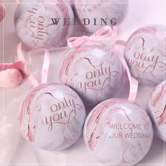Caixa de doces de casamento suprimentos de casamento criativo esférico folha de flandres caixa de doces Tanabata present