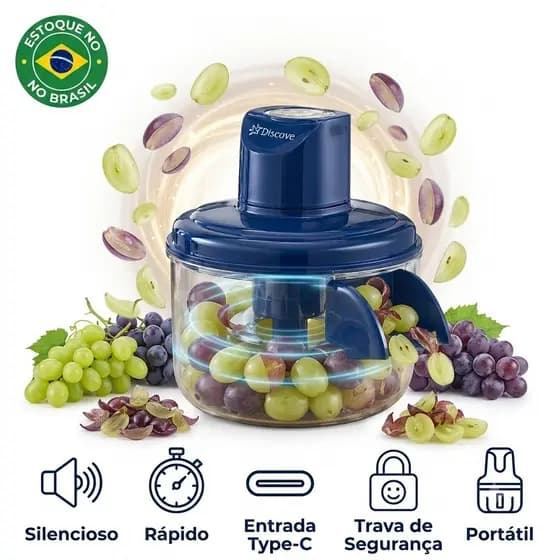 Descascador Eletrico De Alho Automatico Recarregavel USB Processador De Temperos Frutas Sem Fio Bivolt Discove