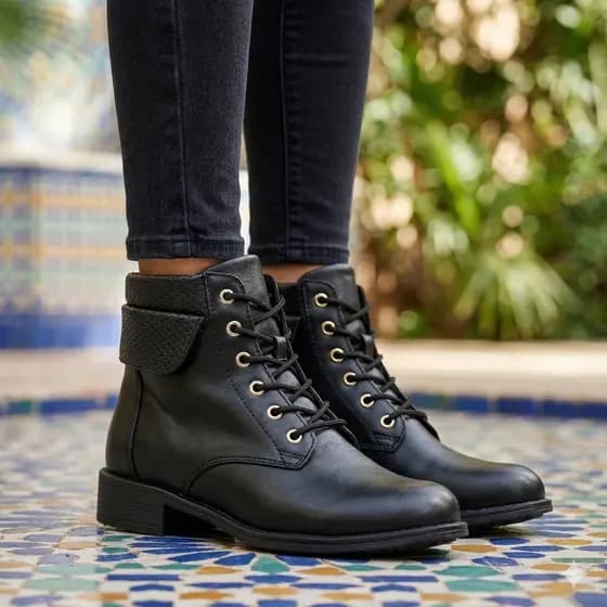 Bota Botinha Cano Curto Feminina Preta Estilosa Confortável Moda Inverno