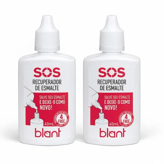 Kit 2 SOS Recuperador de Esmalte Blant – Restaura a Textura, o Brilho e a Fluidez dos Esmaltes x2