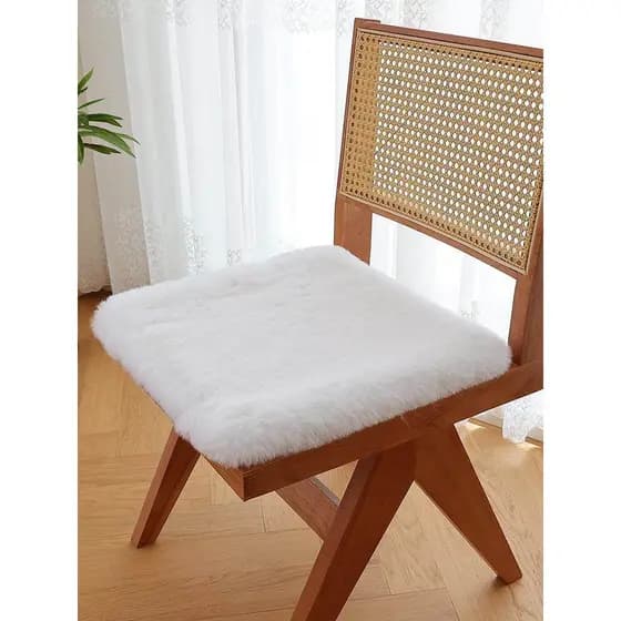 Almofada de pelúcia de coelho de imitação grossa Almofada de cadeira Almofada de cadeira de jantar Almofada de banco Alm