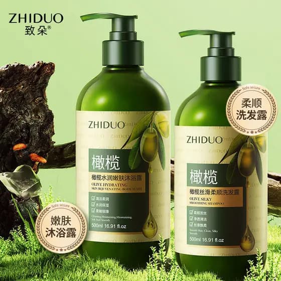Genuíno azeitona Anti-caspa shampoo macio fragrância de longa duração refrescante controle de óleo shampoo fofo shampoo