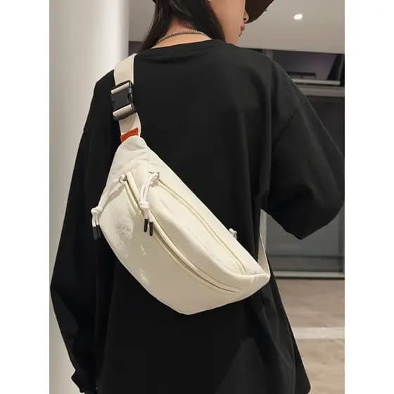 Bolsa de peito feminina estilo japonês ins bolsa de cintura para celular simples bolsa pequena feminina Casual bolsa esp