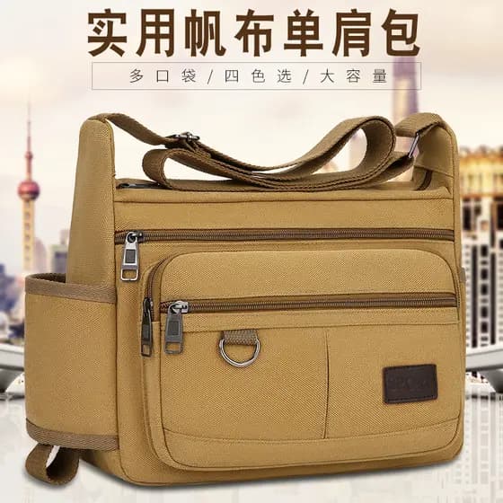 2023 na moda bolsa de lona masculina crossbody bolsa Horizontal Casual bolsa de ombro mochila ombro crossbody saco