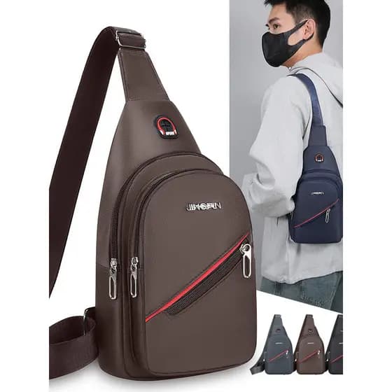 Bolsa de peito masculina All-Match moda 2025 novo estilo versão coreana na moda Oxford pano Casual pequena mochila bolsa