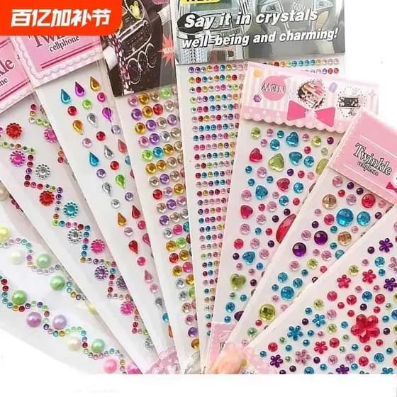 Crianças Gem adesivos cristal diamante dos desenhos animados adesivos princesa menina 3d tridimensional recompensa decor